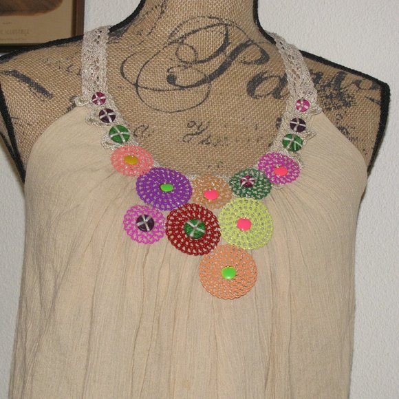 Boho Halter Embellished Festival Top - Picture 2 of 7